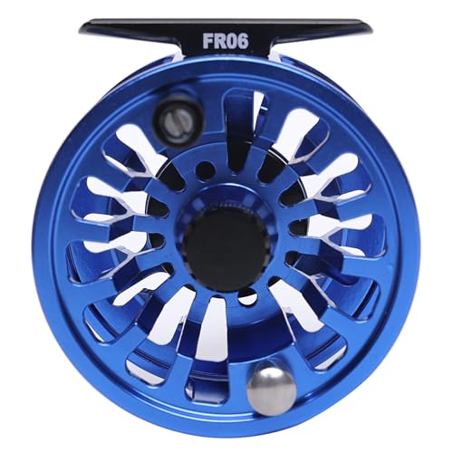 Raprance Fly Fishing Reel,CNC-Machined Aluminum Alloy Fly Reel Large Arbor Fly Reel, 3/4, 5/6, 7/8 wt Blue - size: 3/4wt