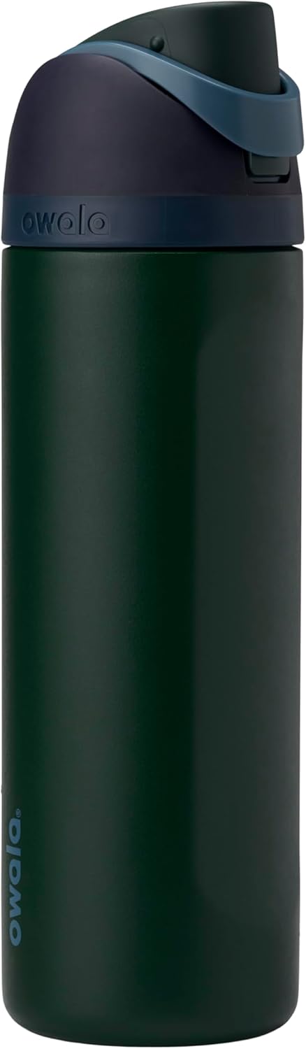 Owala FreeSip Insulated Stainless Steel Water Bottle with Straw, BPA-Free Sports Water Bottle, Great for Travel, 24 Oz, Lost Signal