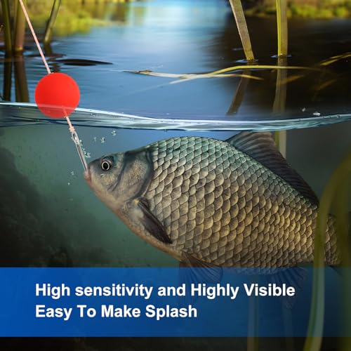 PATIKIL Fishing Bobbers Floats, Fishing Rig Float Round Slip Responsive Pompano Floats Buoy Rig Stoppers - size: 1.3 Inch