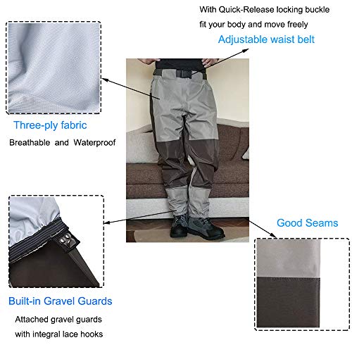 Kylebooker Breathable Stockingfoot Waist High Pant Waders KB003 - size: X-Large