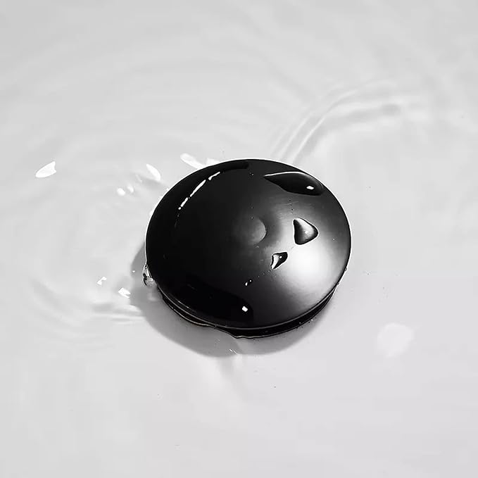 Rockgoya Bathroom Sink Drain,5 Pack Drain Stopper Bathroom Sink Without Overflow,Pop Up Drain Assembly with Detachable Strainer Basket,Built-in Anti-Clogging Strainer,Stainless Steel Mattle Black