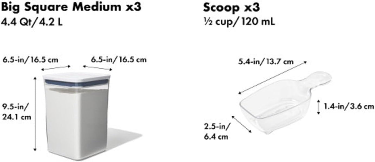 OXO New Good Grips 6-Piece POP Container Bulk Set