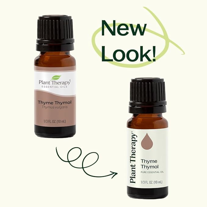 Plant Therapy Thyme Essential Oil (Thymol) 100% Pure, Undiluted Thyme Oil, Natural Aromatherapy, Therapeutic Grade 30 mL (1 oz)