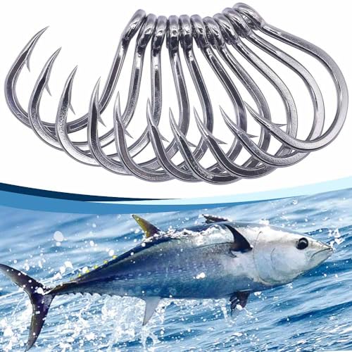 3X-Strong-Octopus-Hooks-Saltwater-Fishing-Circle-Hooks- Stainless Big Game Size 1-13/0 - size: 9/0 Pack of 10