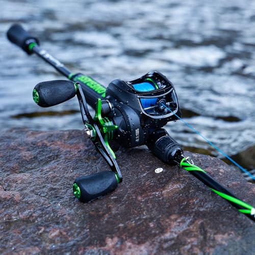 One Bass Fishing Rod, Lightweight Graphite Spinning & Casting Rod with Super Polymer Handle - color: Casting Rod, size: 7'0"
