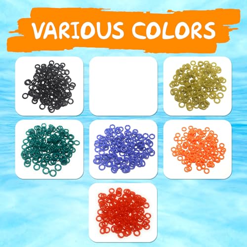 Reaction Tackle Wacky Rig Tool and O-Rings for Soft Plastic Worms, Bass Fishing Wacky Rig and Neko Rig Stick Bait Setup for Largemouth and Smallmouth - color: 125 Green Pumpkin O-rings