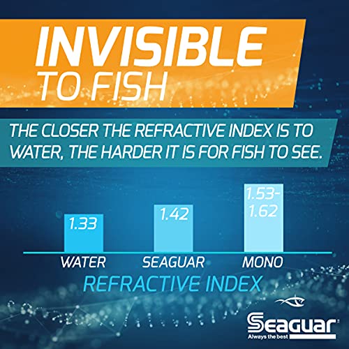 Seaguar InvizX Multi-Species Fishing Line for Casting, Live Bait, Freshwater, 100% Fluorocarbon, Clear, Multiple Sizes - size: 10lbs/200yds