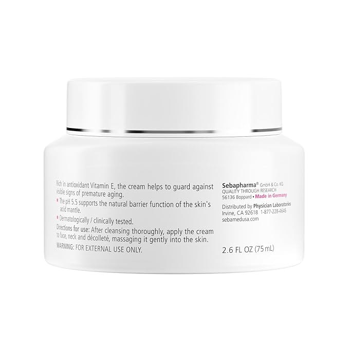 Sebamed Moisturizing Face Cream Dermatologist Recommended for Sensitive Skin with Vitamin E 2.6 Fluid Ounces (75 Milliliters) 2-Pack