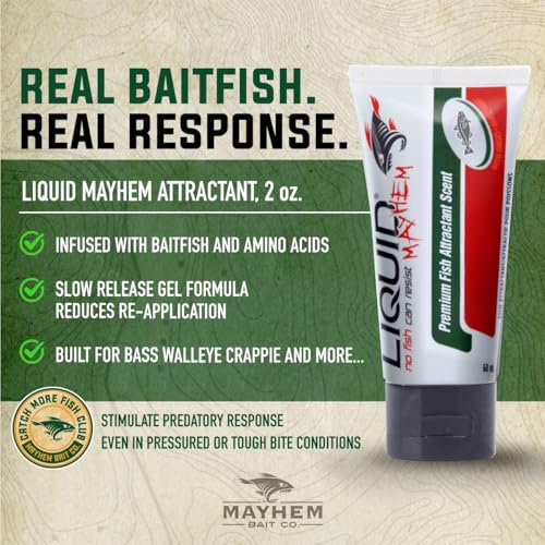 Liquid Mayhem Multi-Scent Gel Attractants Bundles – UV-Enhanced, Real Bait, Amino Acids – for All Lure Types - style: Ultimate Walleye Pack