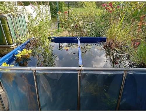 Flexible PVC Canvas Fish Breeding Water Tank with Steel Frame, Clear Viewing Window, Easy Assembly, Ideal for Aquatic Pets, Backyard Pool Pond - 50x40x30cm