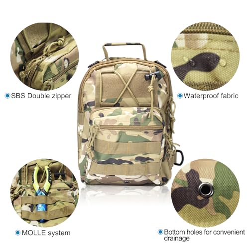 Waterproof Fishing Backpack with 2 Tackle Boxes, 2-Way Carry Design & Durable Material,Black, Khaki, Camo (Khaki with Two Tackle Boxes) - color: Khaki With Two Tackle Boxes