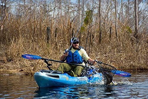 YakAttack Leverage Landing Net - Size & Style Options | Folding Kayak Fishing Net with Forearm Grip | Full Rubber Netting | Collapsible & Track Mount Compatible | Compact Design - Stability & Control