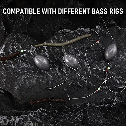 Dr.Fish Egg Sinker Lead Fishing Weights Oval Shaped Catfishing Weights Bank River Freshwater Saltwater Fishing Bass Casting - size: 3/16oz-20 Pack