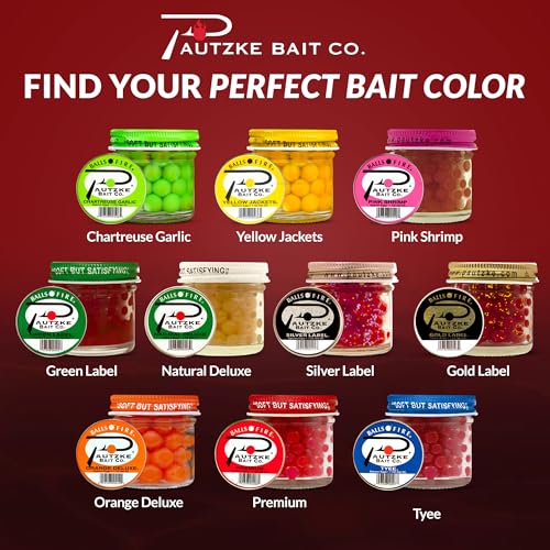 Pautzke Balls O' Fire Salmon Eggs Bait - Real Salmon Eggs for Trout Fishing, Soft Fish Eggs for Salmon Fishing, Can Be Used as Single Egg Salmon Bait or Salmon Egg Sacks - color: 3-Green Label