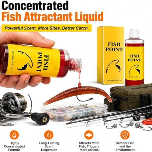 Red Worm Concentrated Fish Attractant Spray - Fast-Acting Freshwater Bait Additive, Enhances Scent & Improves Bite Response for Trout, Panfish - color: 100ml