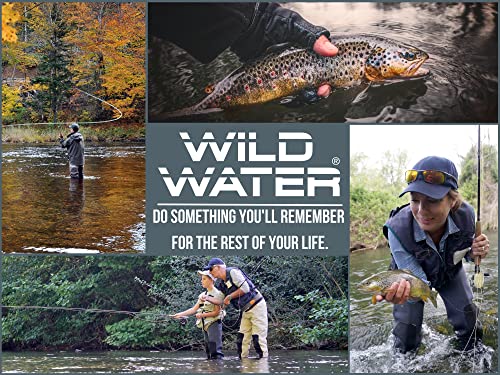 Wild Water Standard Fly Fishing Combo Starter Kit, 5 or 6 Weight 9 Foot Fly Rod, 4-Piece Graphite Rod with Cork Handle, Accessories, Die Cast Aluminum Reel, Carrying Case, Fly Box Case & Fishing Flies
