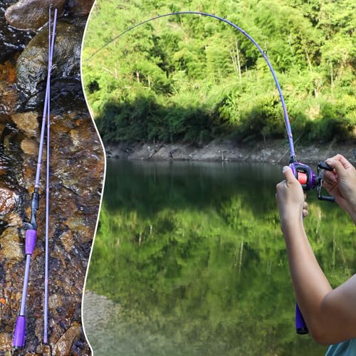 Sougayilang VoidFlare Performance Spinning & Casting Fishing Rod, Lightweight IM6 Graphite with Hook Keeper, EVA Grip - size: Cast-6'0''-Medium