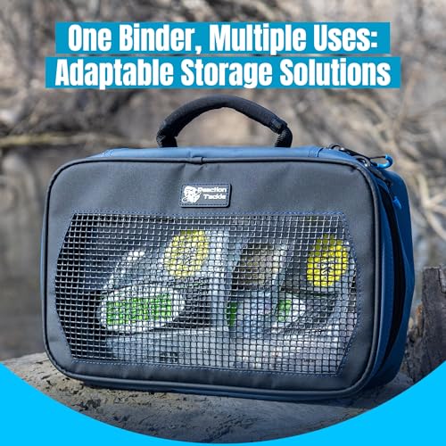 Reaction Tackle Deluxe Bait Binder, Water Resistant Soft Bait Storage System for Soft Plastics and Rigs with Zippered Sleeves, Mesh Bag - size: Mesh Bag