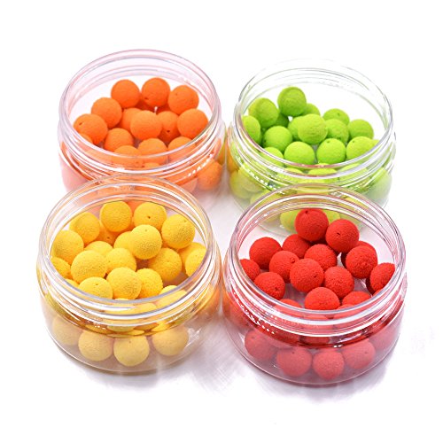 30pcs 12mm Smell Carp Fishing Bait Boilies Eggs / 4 Flavors Floating Ball Beads Feeder Artificial Carp Baits Lure - color: Red-Strawberry（12mm）