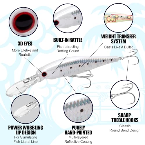 LUCKY CRAFT Pointer 100DD-S, Saltwater Surf Fishing Lures, Jerkbait, Halibut, Surf Perch, Calico Bass, White Seabass, Striped Bass, Sinking, Fishing Gear - color: 353 Lemonade Ayu