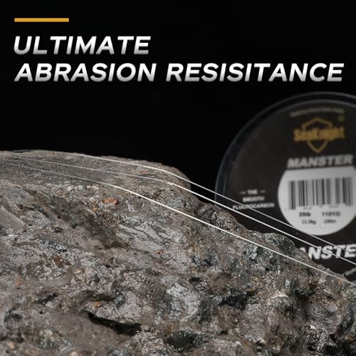 SeaKnight T2 100% Fluorocarbon Fishing Line, 110YD Japanese Material Leader Line, Low Visibility High Strength Abrasion Resistant for Saltwater Freshwater Fishing (3-35LB) - size: 30LB-110YD