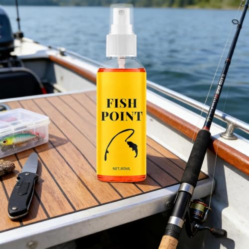 Concentrated Fish Attractant Liquid 80ml Fish Point Scent Liquid | Panfish Bait Scent Attractant for Men Angler Dad Husband Boyfriend Outdoor Trip Dock Boat Lake River Stream