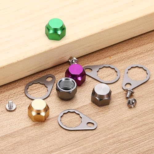 Fishing Reel Screw Nut Caps, Right Handle Knob Locking Plate Nut Replacement Parts - color: Purple, size: M7