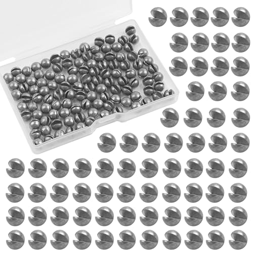 Split Shot Fishing Weights, 100pcs Round Split Shots Fishing Sinkers Removable Egg Weights Sinkers Clip On Weight Fish Line Sinker Tackle for Saltwater Freshwater - size: 1.5g-100pcs