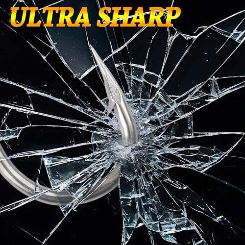 Fishing Live Bait Hooks, 35/50pcs Stainless Steel Fishing Hooks Inline Tuna Surf Fishing Circle Hooks Strong Sharp Saltwater Fishing Hooks 1/0-10/0 - size: 10/0-35pcs