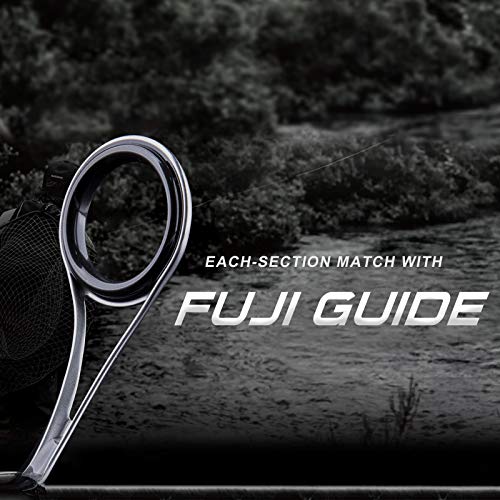 Goture 4-Piece Travel Carbon Fishing Rod M/MH Action 6.6-12ft Multi-Colors | Goture multi-spec travel fishing rods adopt upgraded high-grade carbon fiber blank with premium Fuji line guides - color: O Ring, size: Spinning/6'6"-Fast/Medium-Heavy