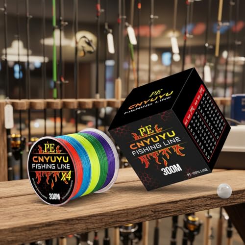 Braided Fishing Line-8 Strands PE Superline,300M/328Yds,High Sensitivity Multicolor Braid