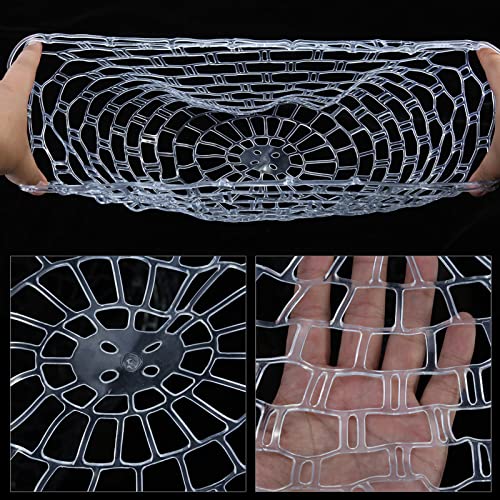 Fly Fishing Landing Net, Outdoor Fly Fishing Landing Net Clear Rubber Net Replacement Mesh Bag Fishing Net Replacement Accessory(Medium 100CM)