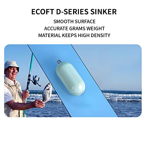 Lead Free Fishing Weights Sinkers 80g-1000g Coated Raindrop Weights Bank Sinkers Cylindrical Deep Drop Weights Assorted Sizes Bag Non-Lead Fishing Weights Saltwater for Bottom Fishing - style: 1000g(35.27oz)-2pcs