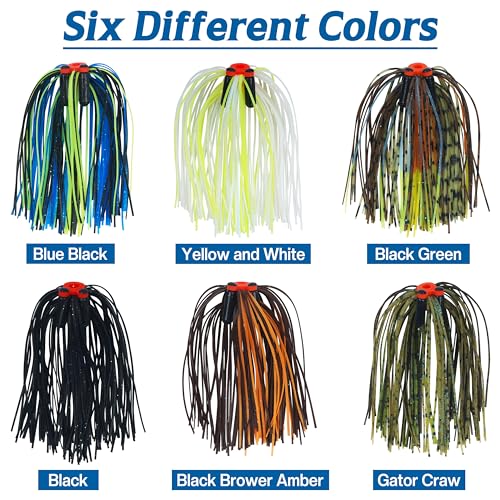 Silicone Spinnerbait Skirts Replacement Jig Skirts Kit with Tube Rattles, 12/18/24 Bundles DIY Fishing Lures Buzzbait Spoon Blade Squid Jig Fly Tying Material - size: 18pcs