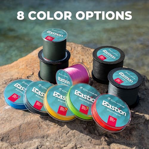 Calamus Bastion Braided Fishing Line -Abrasion Resisting Braided Lines – Thin Diameter Superline – Zero Stretch – 4 Strand MultiTuf Fiber Braid Line - color: X4-Gray, size: 30 LB - 600 Yds