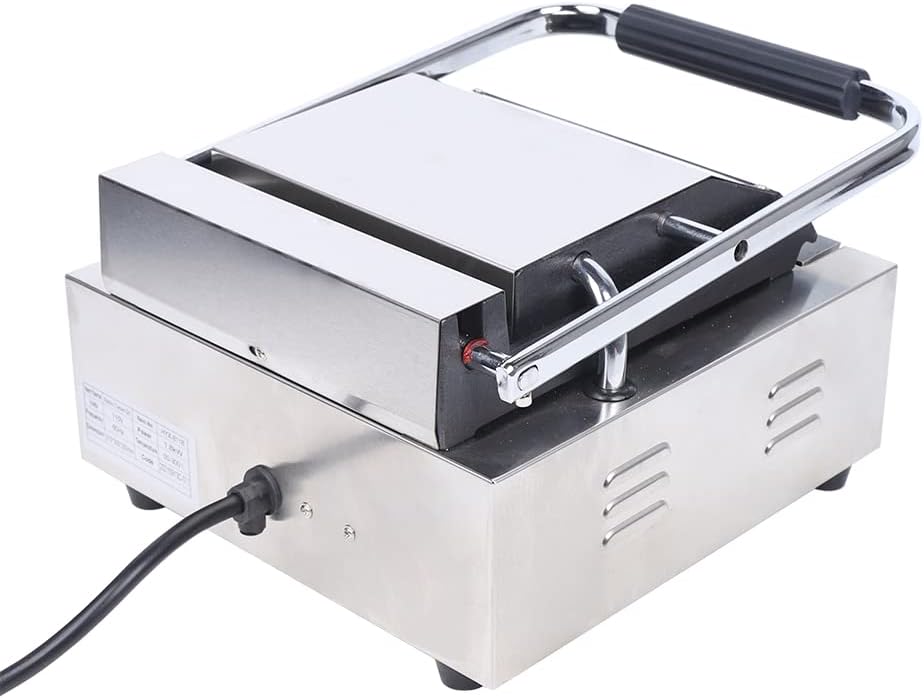 1800W Electric Press Sandwich Maker and Griddle Grill, Open Flat Mini Sear and Press Grill Indoor with Non-Stick Coated Plate for Quesadillas, Burgers, Breakfast
