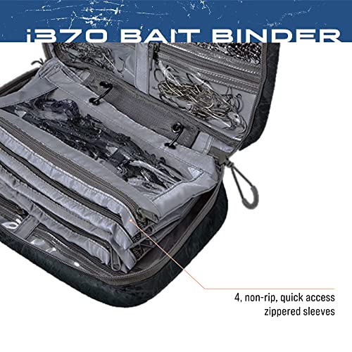 FROGG TOGGS Bait Binder, Fishing Tackle and Bait Storage, Salt Water Resistant Soft Sided Tackle Bag, Black, i370