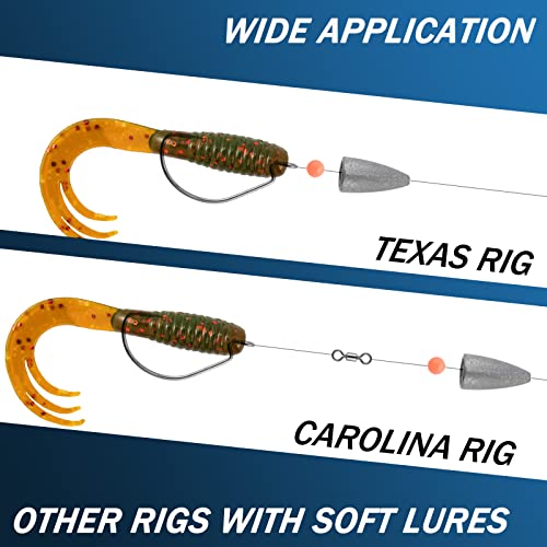 Dr.Fish 50 Pack Bullet Fishing Sinkers Worm Weights Lead Fishing Weights Bass Fishing Sinker Freshwater Texas Carolina Rig Punch Shot - size: 1oz-30 Pack