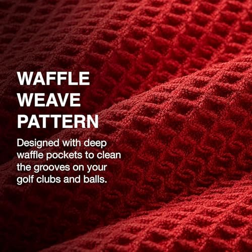 Ghost Golf Magnetic Towel (Caddie) - Ultra-Absorbent Microfiber Golf Towel | With Magnet for Golf Carts or Clubs - 18" x 40" Golfing Gear - Waffle Weave Pattern (Hot Pink) - color: Hot Pink