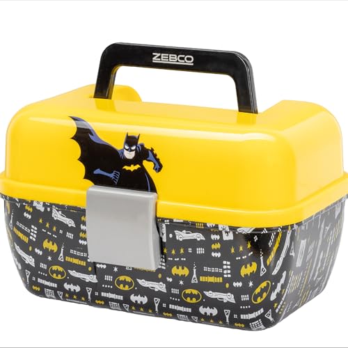 Zebco Youth Tackle Box, Single Lift-Out Tray, Secure Snap Closure - style: Batman