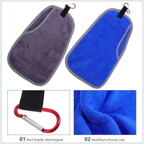 GALPADA 2pcs Fishing Towels for Rod Care and Hand Drying Microfiber Sports Gear Towels with High Absorbency Outdoor Camping for Anglers and Boating