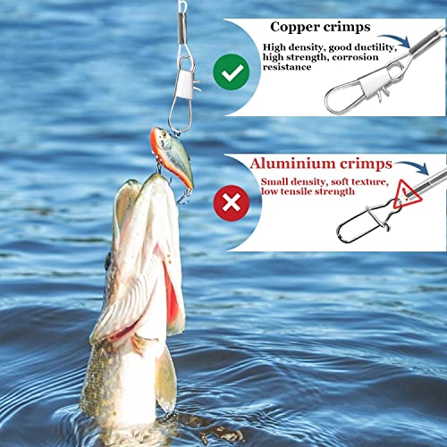 YOTO Fishing Leaders,Saltwater Tackle Rig with Swivels Snap, High-Strength Fishing Wire Gear Equipment for Lures Bait Or Hooks,1Arm and 2Arm - color: White Nylon Leaders, style: 2arm，6pack