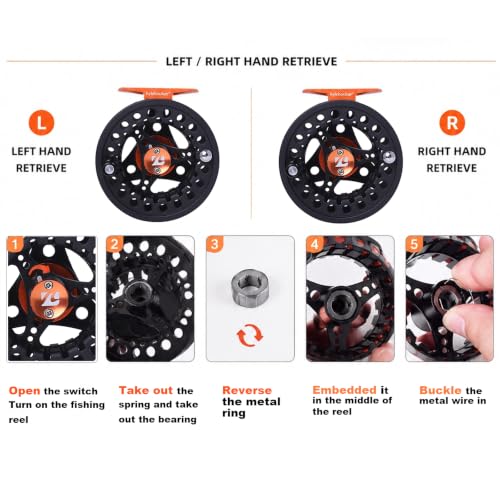 Kylebooker Large Arbor Fly Fishing Reel 3/4wt 5/6wt 7/8wt - color: Silver, size: 7/8wt