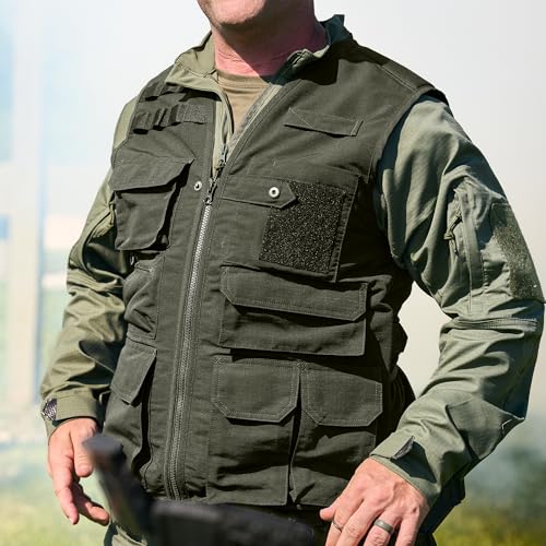 Edgetec Outdoor Utility Vest, Fishing, Hunting, Tactical Ripstop - color: Ranger, size: Medium