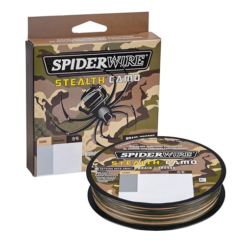 SpiderWire Stealth Braid Fishing Line - color: Camo, size: 125yd, style: 8lb Break Strength