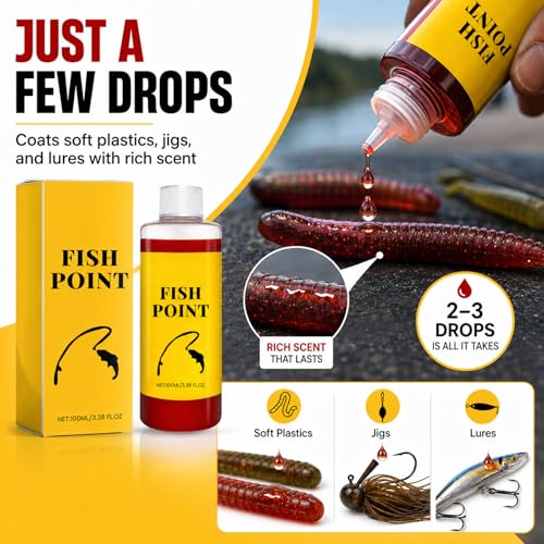 Concentrated Fish Attractant Liquid, Red Worm Liquid Spray, Bait Scent Attractor for Freshwater Fishing, Improves Bite Response - color: 2PCS