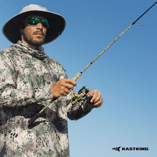 KastKing Spartacus Defender Twin-Tip Fishing Rod and Reel Combo, Spinning & Baitcaster Combo, KastFlex IM7 Graphite 2-Piece Blanks with Backup Tip Section, PTS System, EVA Handles - style: Spin-7'0" Mh-3000 Reel (2pcs+ Extra Tip)