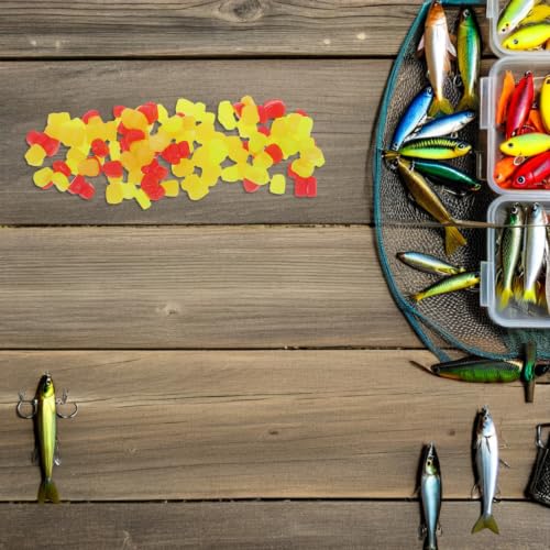 Healifty 150pcs Floating Artificial Corn Fishing Lures Soft Silicone Baits with Realistic Appearance and Natural Underwater Appeal for Freshwater Trout and Multiple Fish Species