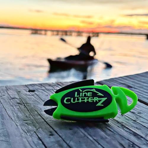 LINE CUTTERZ Patented Dual Hybrid Ceramic Cutter + Stainless Steel Micro Scissors Fishing Line Snipper - Black - color: Black