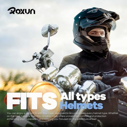 ROXUN Ski Mask Balaclava, Motorcycle Summer Cooling Breathable UV Protector - color: Ace - One Rose Red